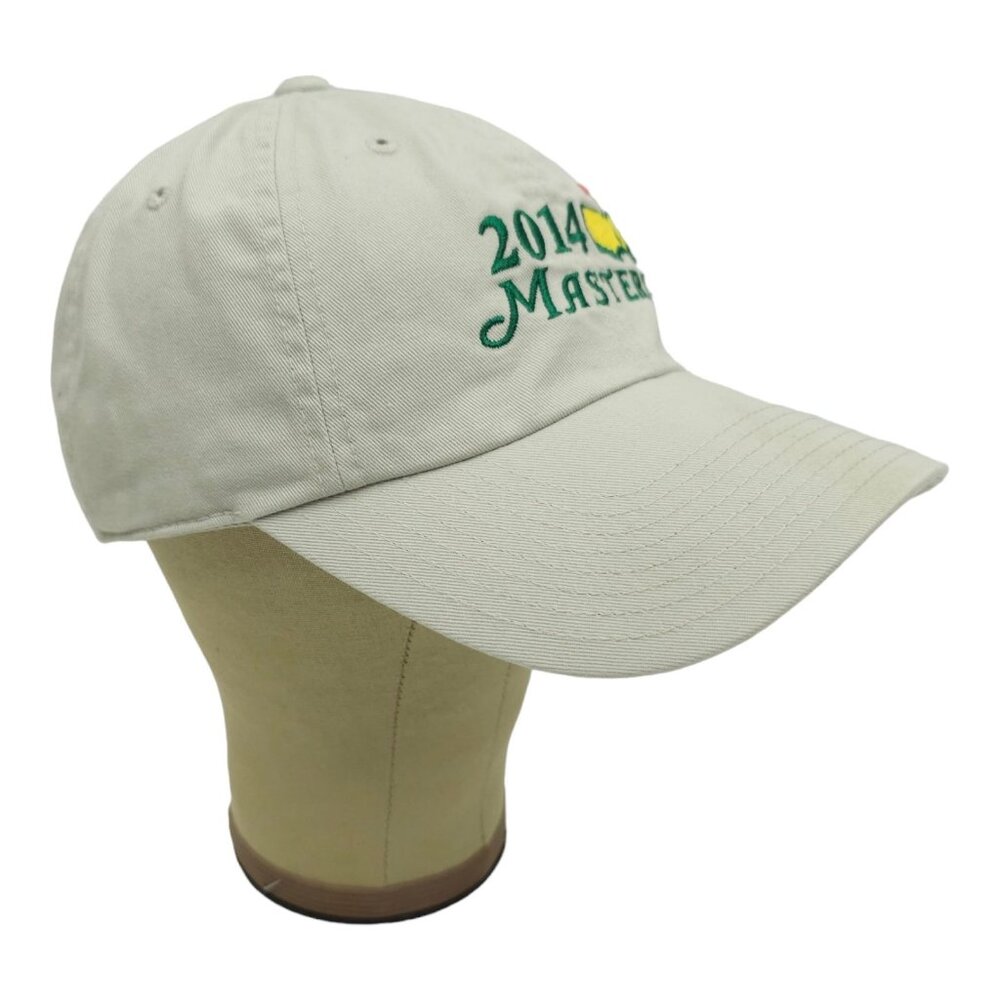 American Needle 2014 Masters Adjustable Tuck Strap Cap Golf Baseball Hat Khaki - Picture 3 of 14